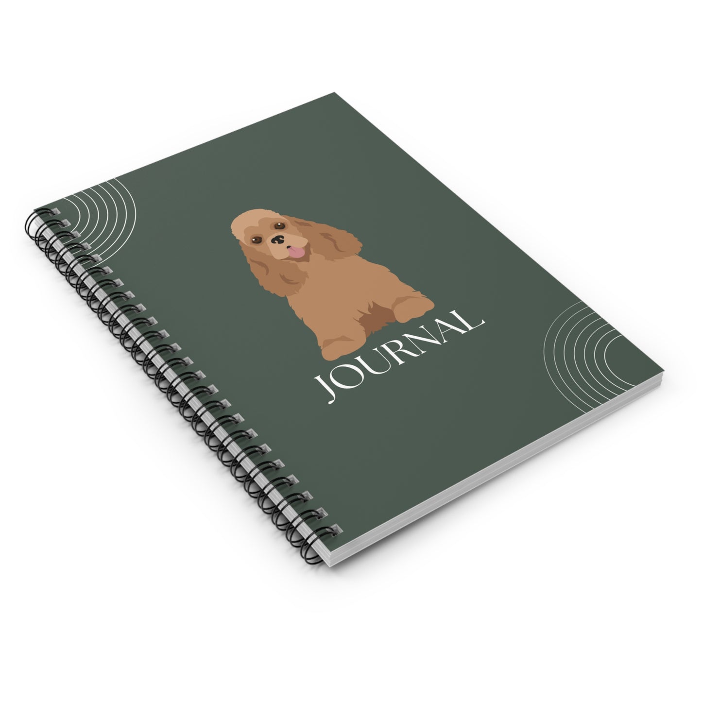 Cocker Spaniel College Ruled Spiral Notebook