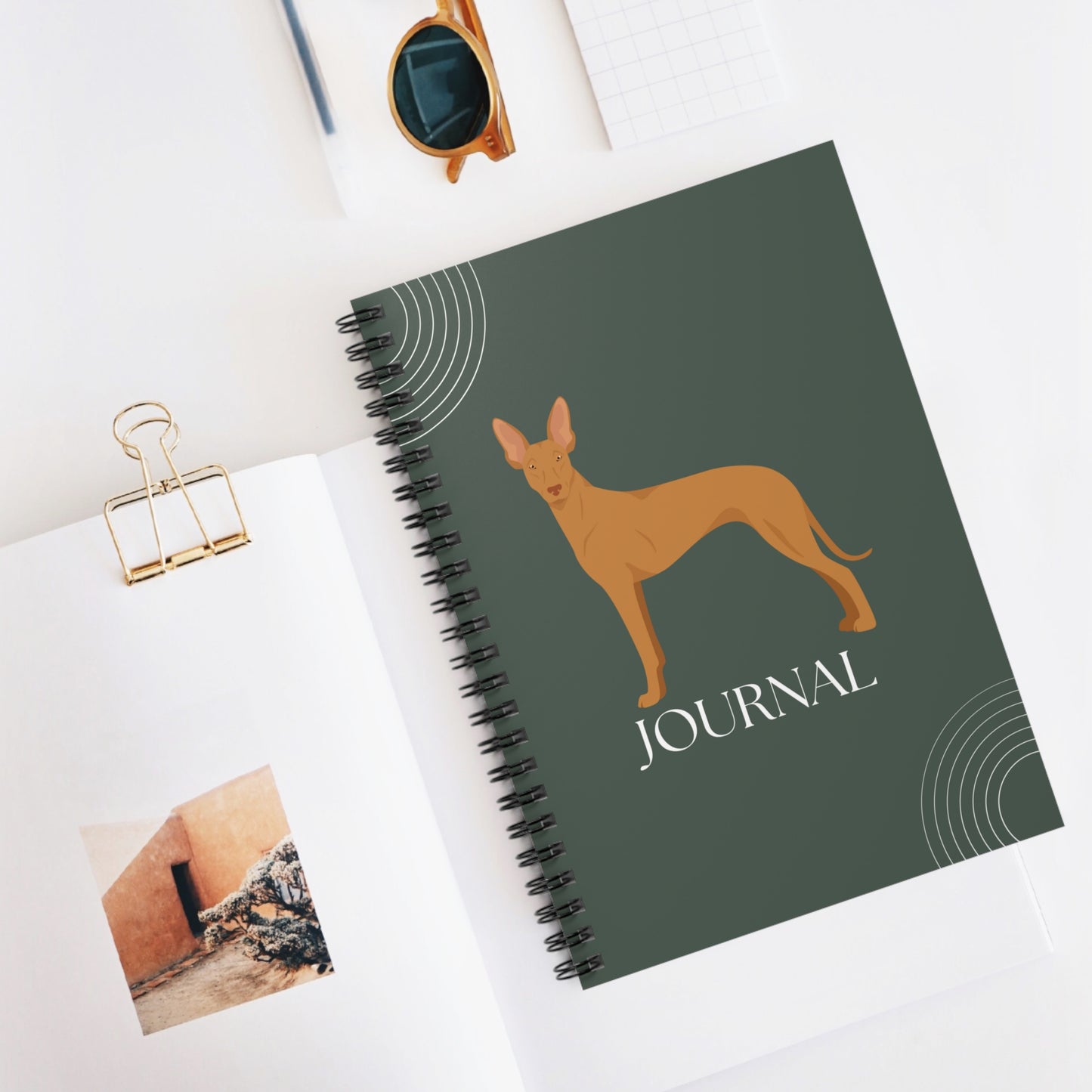 Cirneco dell'Etna College Ruled Spiral Notebook