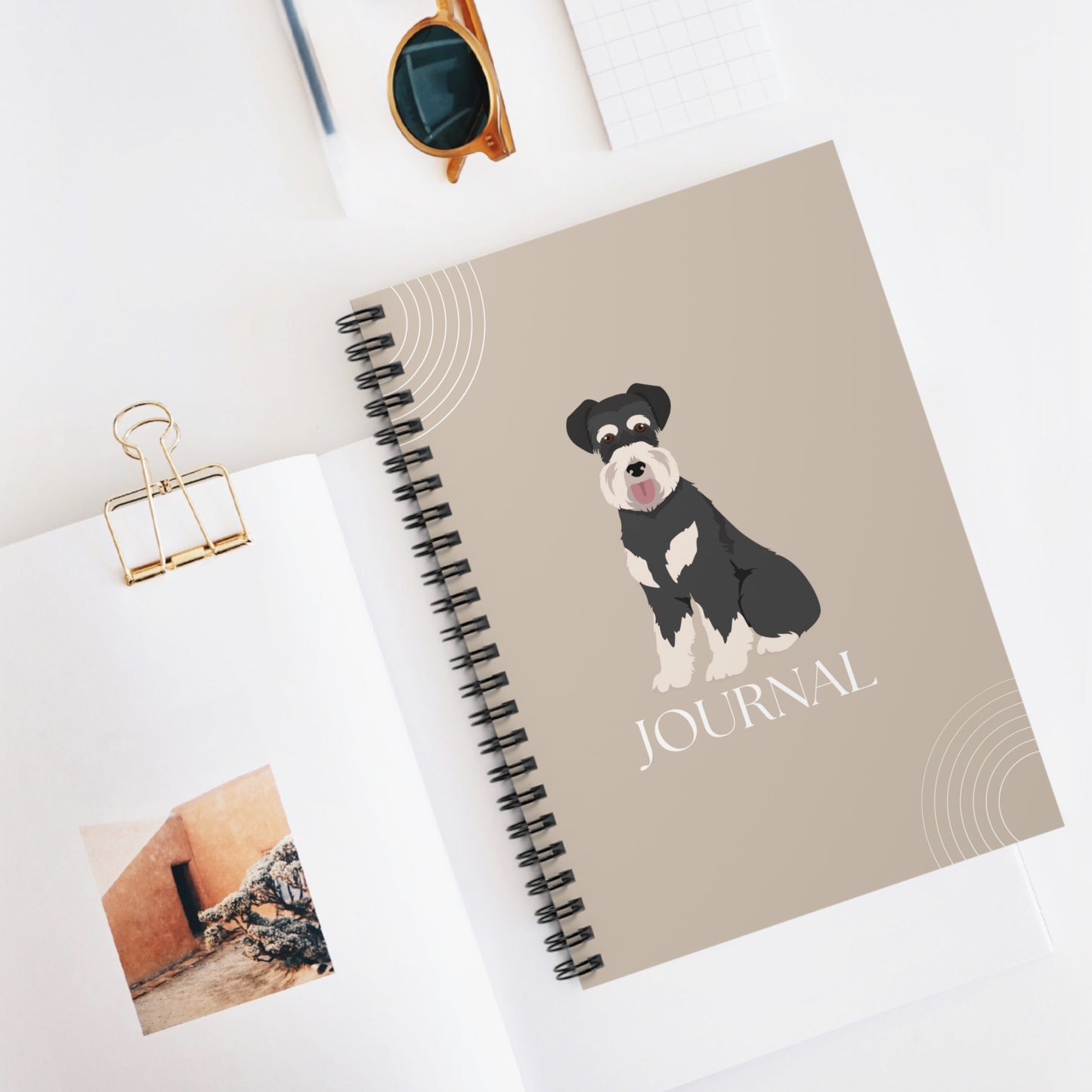 Standard Schnauzer College Ruled Spiral Notebook