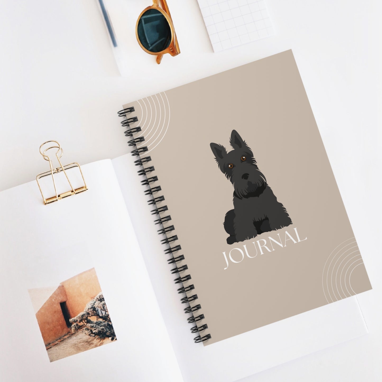 Scottish Terrier College Ruled Spiral Notebook