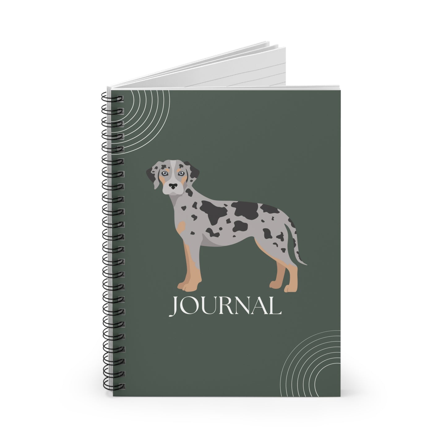 Catahoula Leopard Dog College Ruled Spiral Notebook