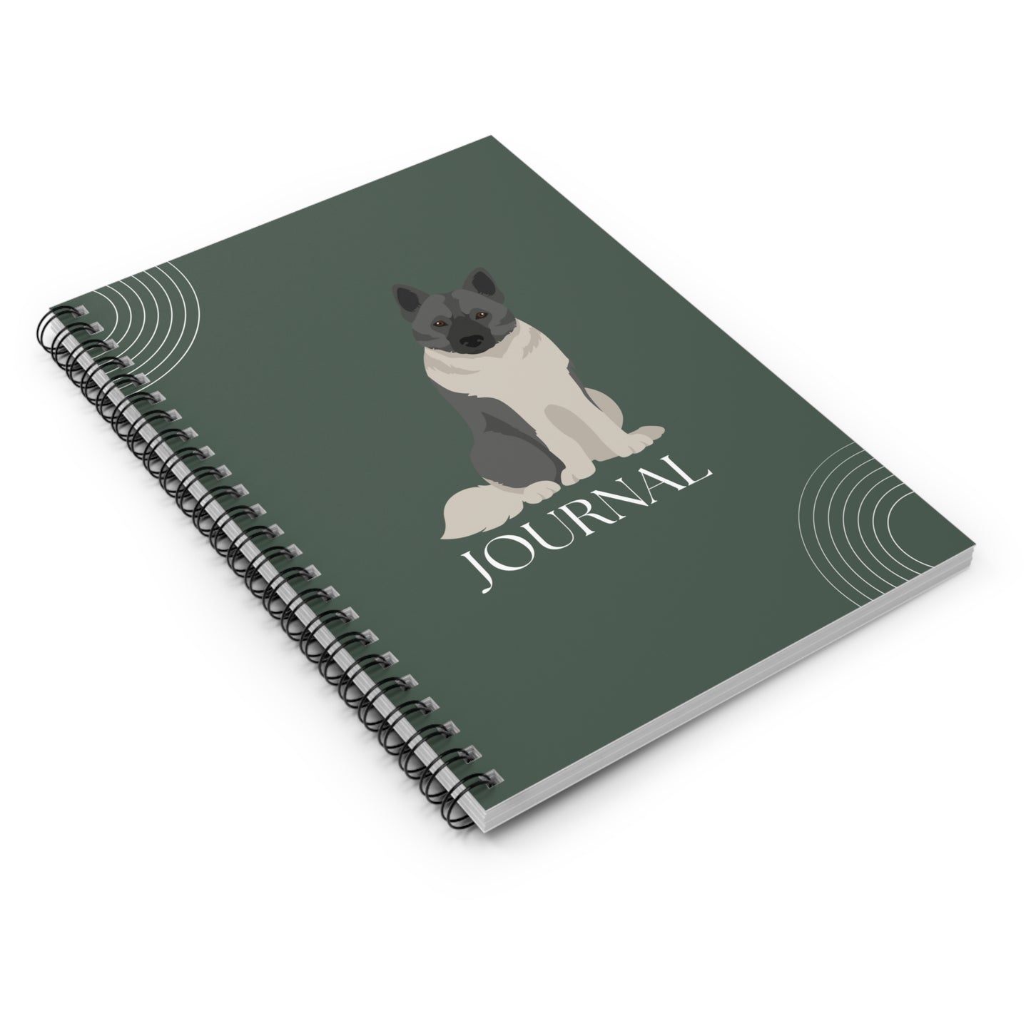 Norwegian Elkhound College Ruled Spiral Notebook