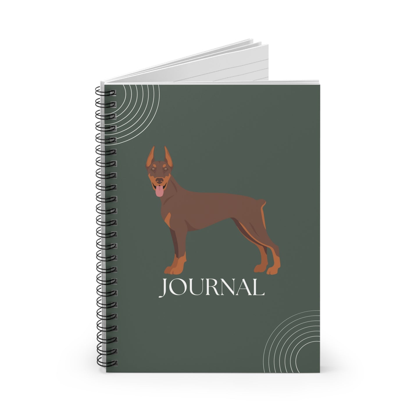 Doberman Pinscher College Ruled Spiral Notebook