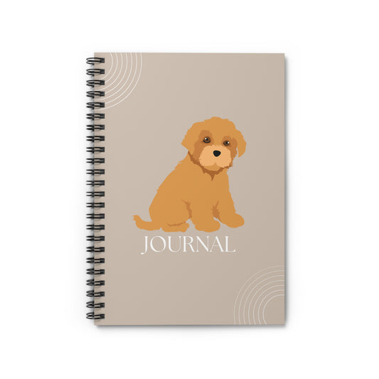 Mini Labradoodle College Ruled Spiral Notebook