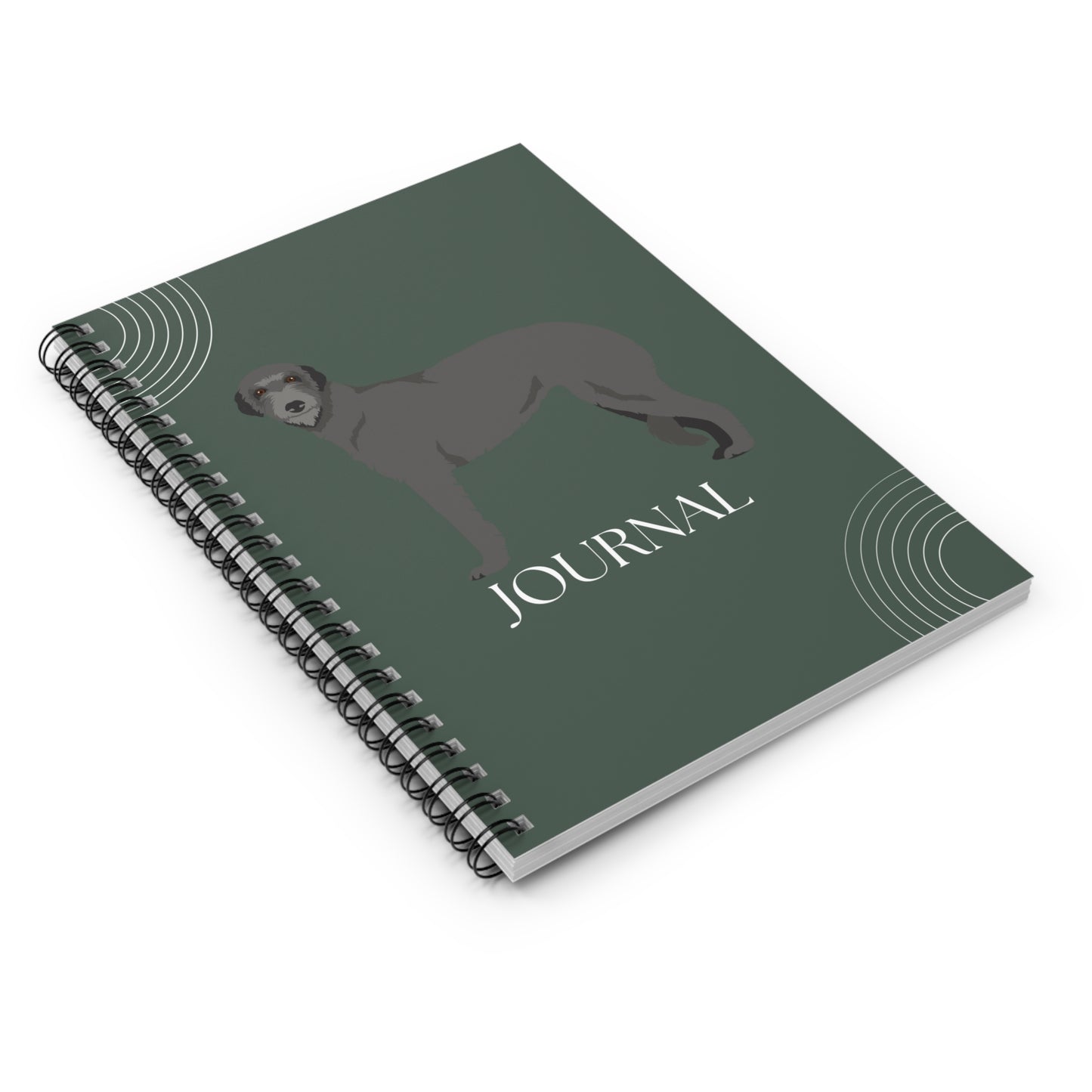 Scottish Deerhound College Ruled Spiral Notebook