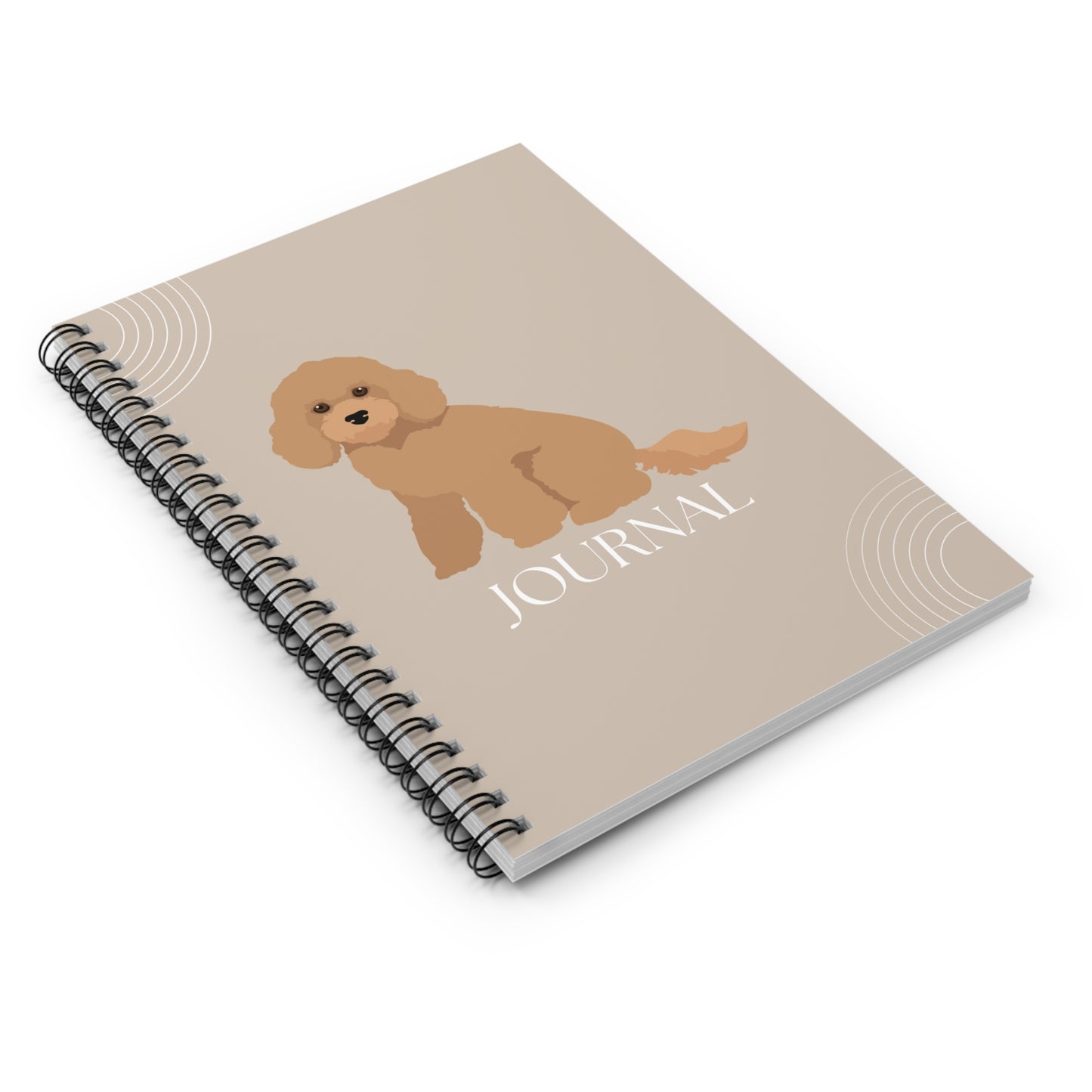 Toy Poodle College Ruled Spiral Notebook