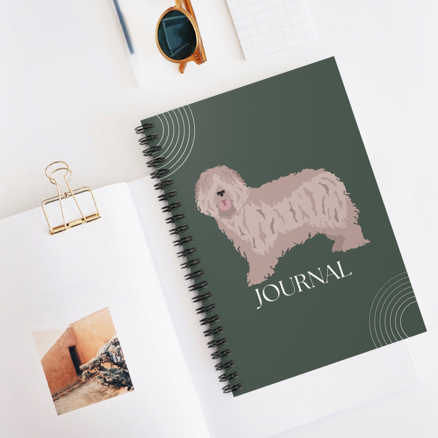 Bergamasco Sheepdog College Ruled Spiral Notebook