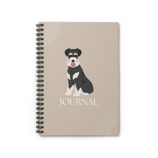 Standard Schnauzer College Ruled Spiral Notebook