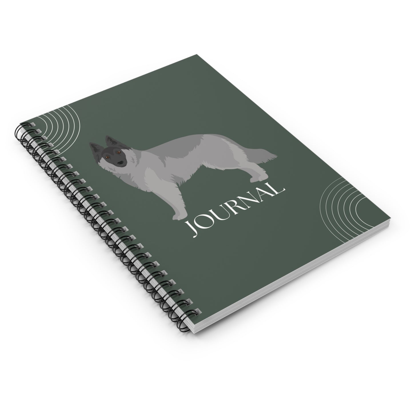 Belgian Sheepdog College Ruled Spiral Notebook