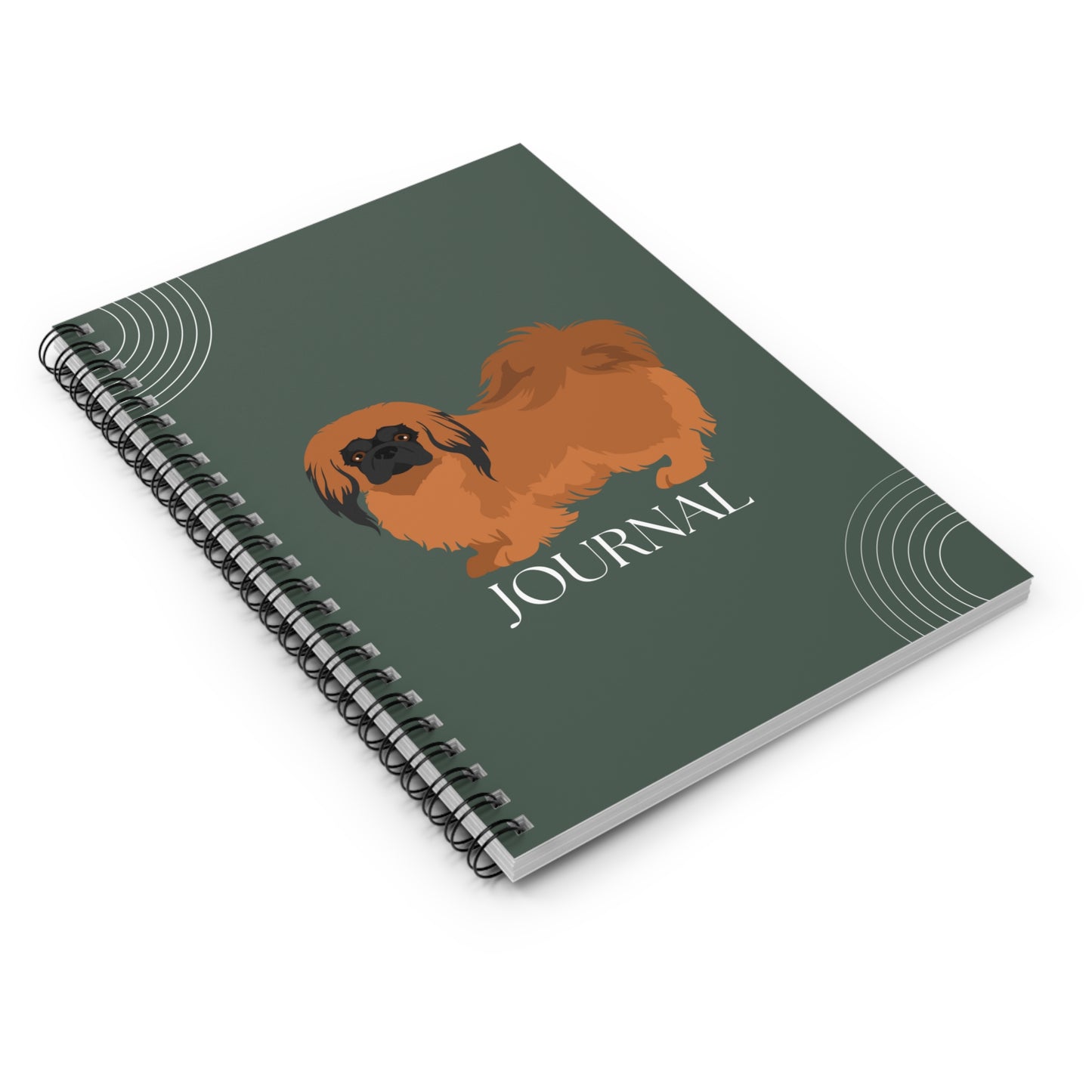 Pekingese College Ruled Spiral Notebook