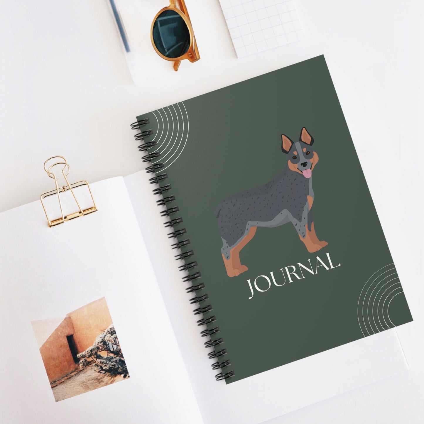 Australian Cattle Dog College Ruled Spiral Notebook