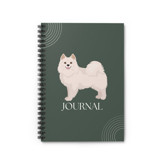 American Eskimo Dog College Ruled Spiral Notebook