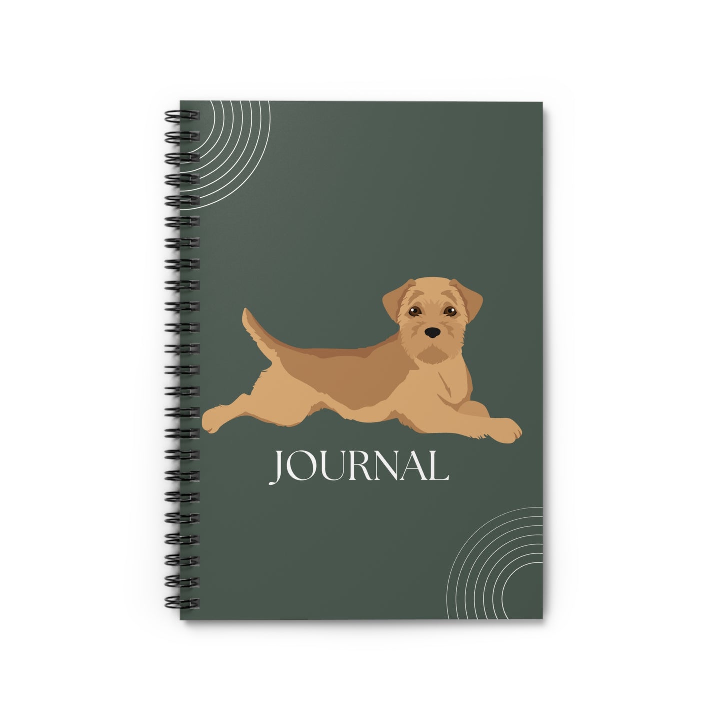 Border Terrier College Ruled Spiral Notebook