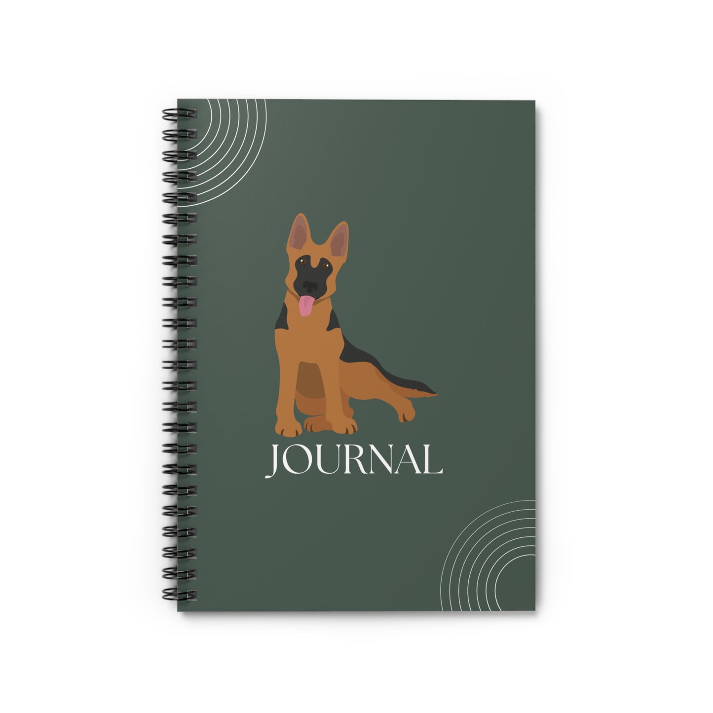 German Shepherd Dog College Ruled Spiral Notebook