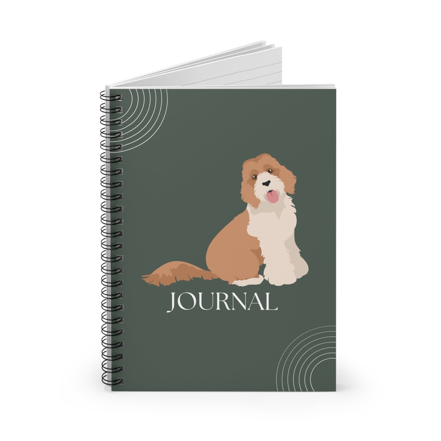 Standard Labradoodle College Ruled Spiral Notebook