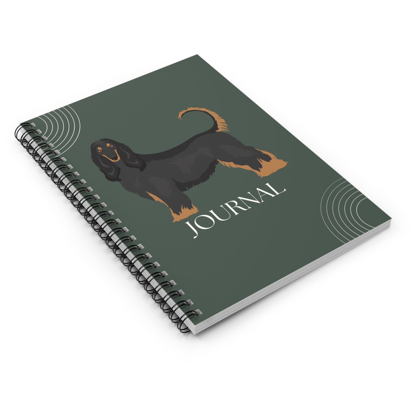 Afghan Hound College Ruled Spiral Notebook