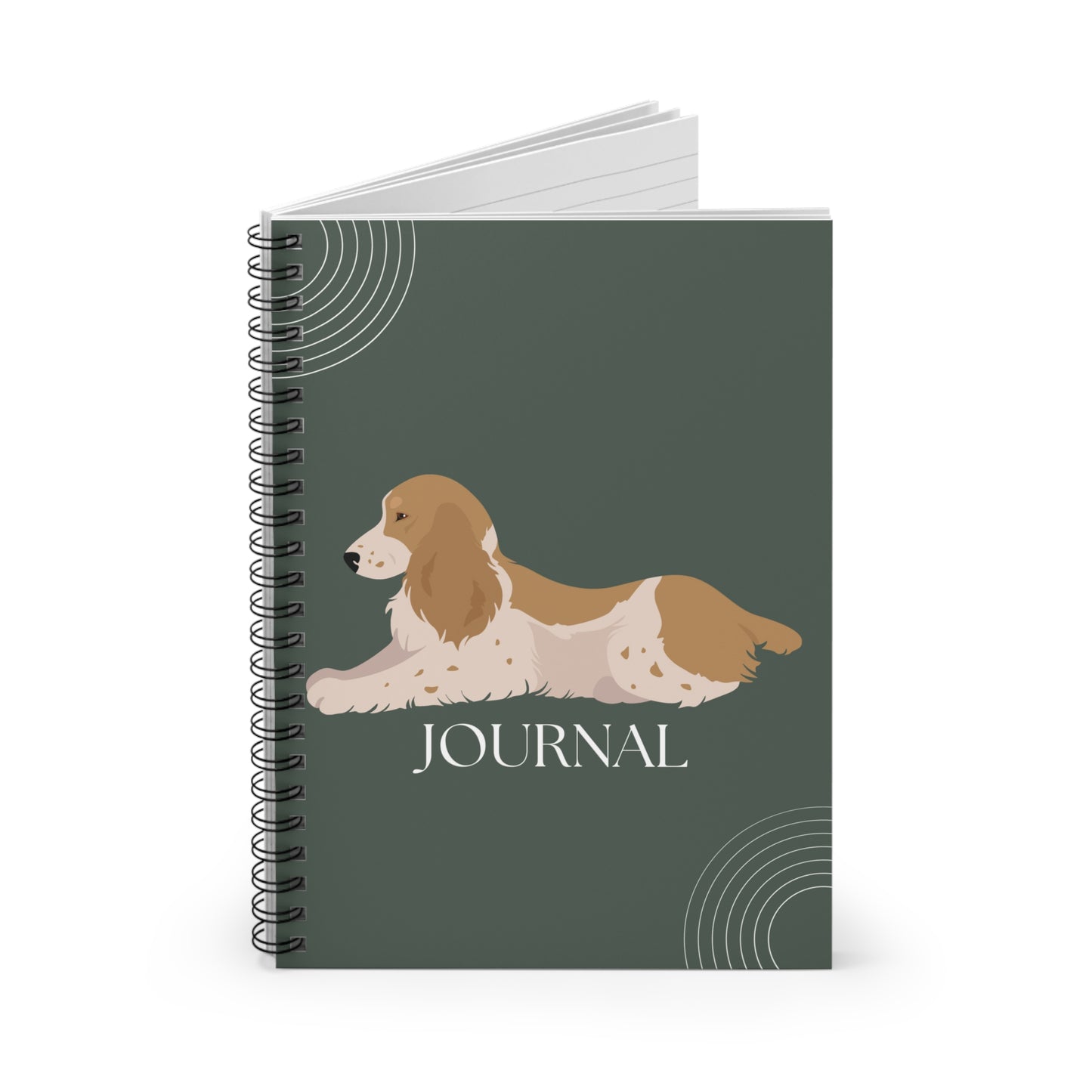 English Cocker Spaniel College Ruled Spiral Notebook