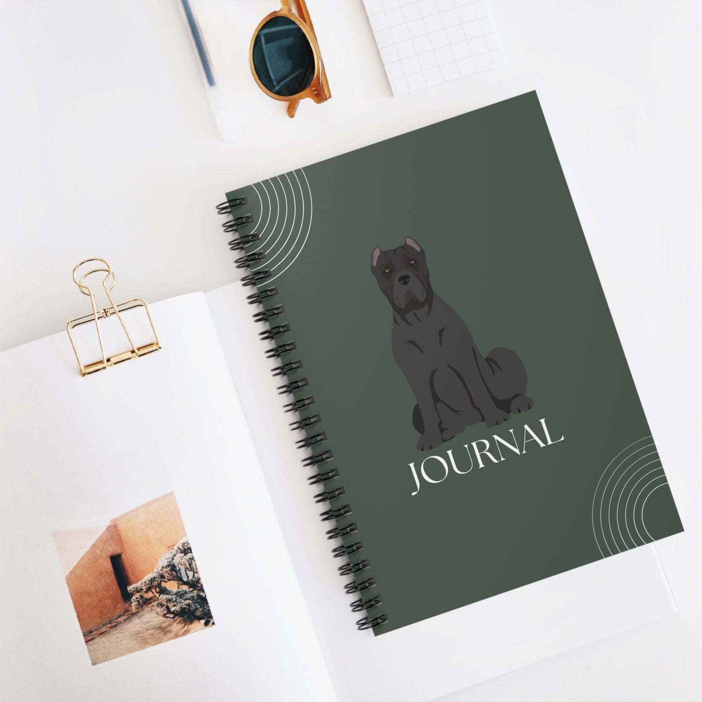 Cane Corso College Ruled Spiral Notebook