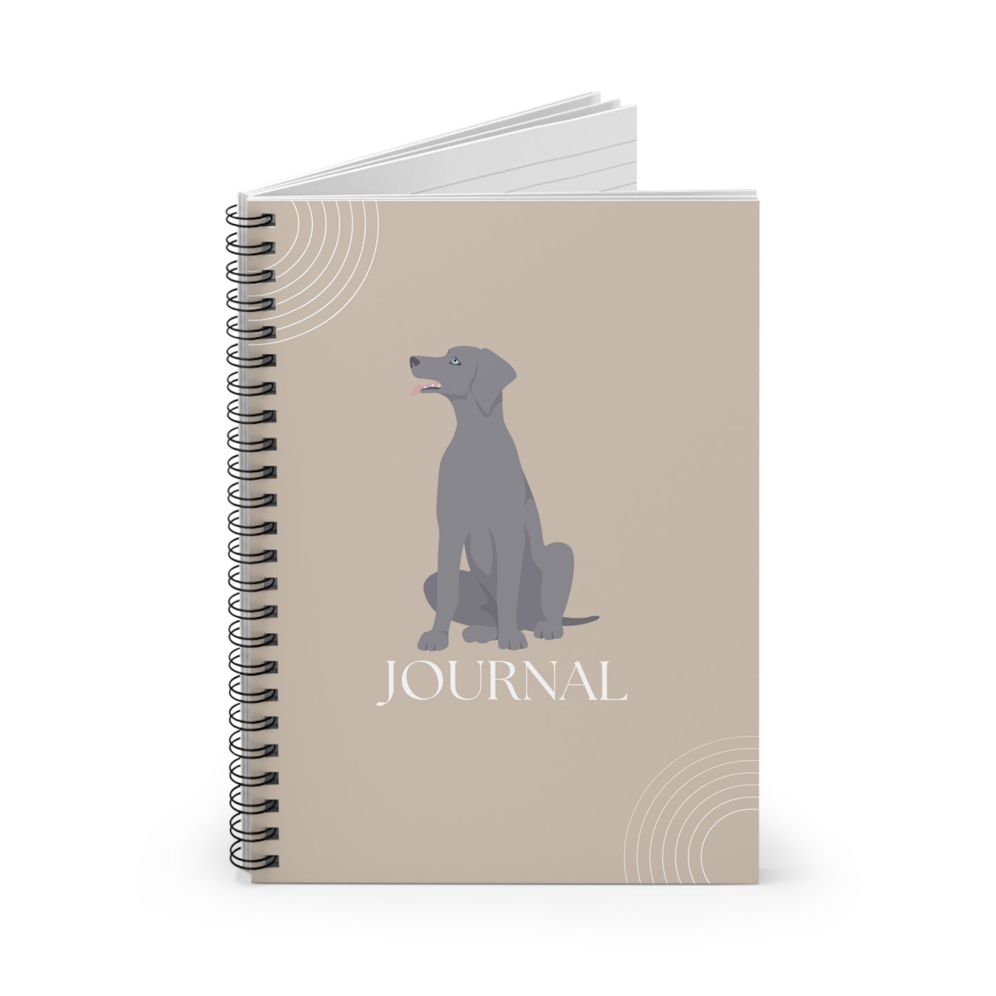 Weimaraner College Ruled Spiral Notebook