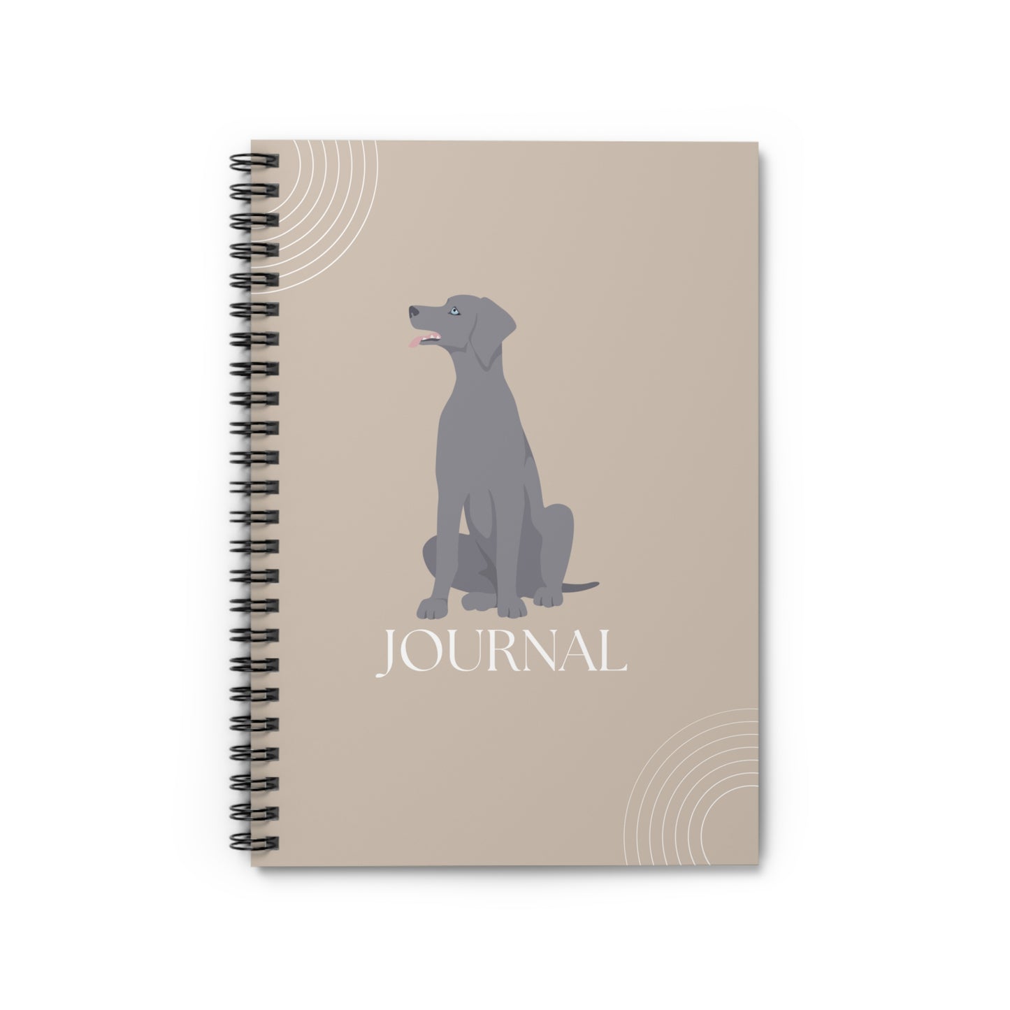 Weimaraner College Ruled Spiral Notebook