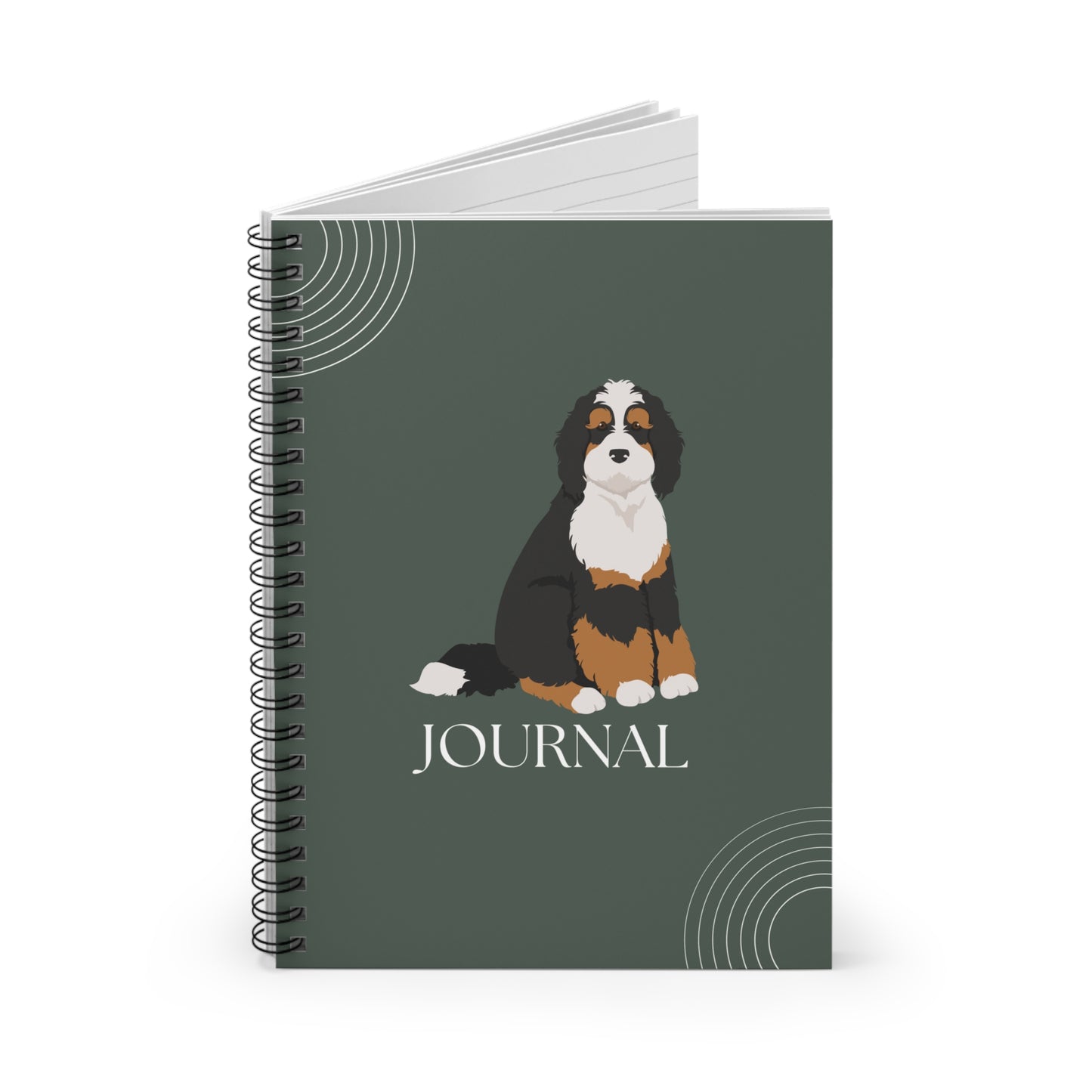 Bernedoodle College Ruled Spiral Notebook
