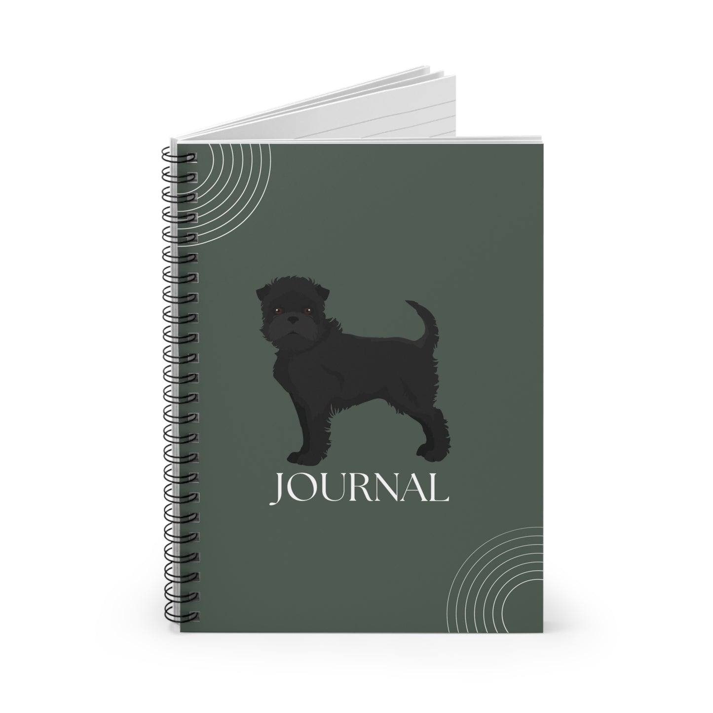Affenpinscher College Ruled Spiral Notebook