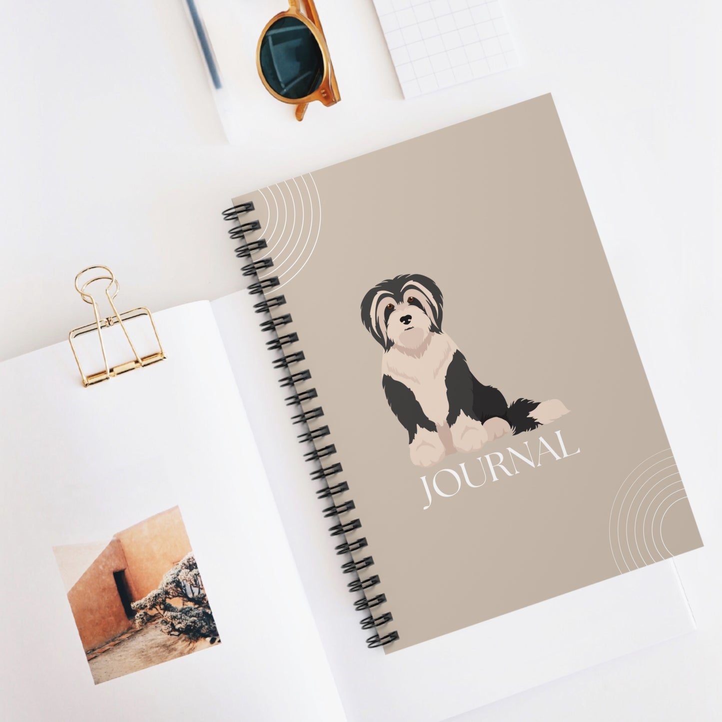 Tibetan Terrier College Ruled Spiral Notebook