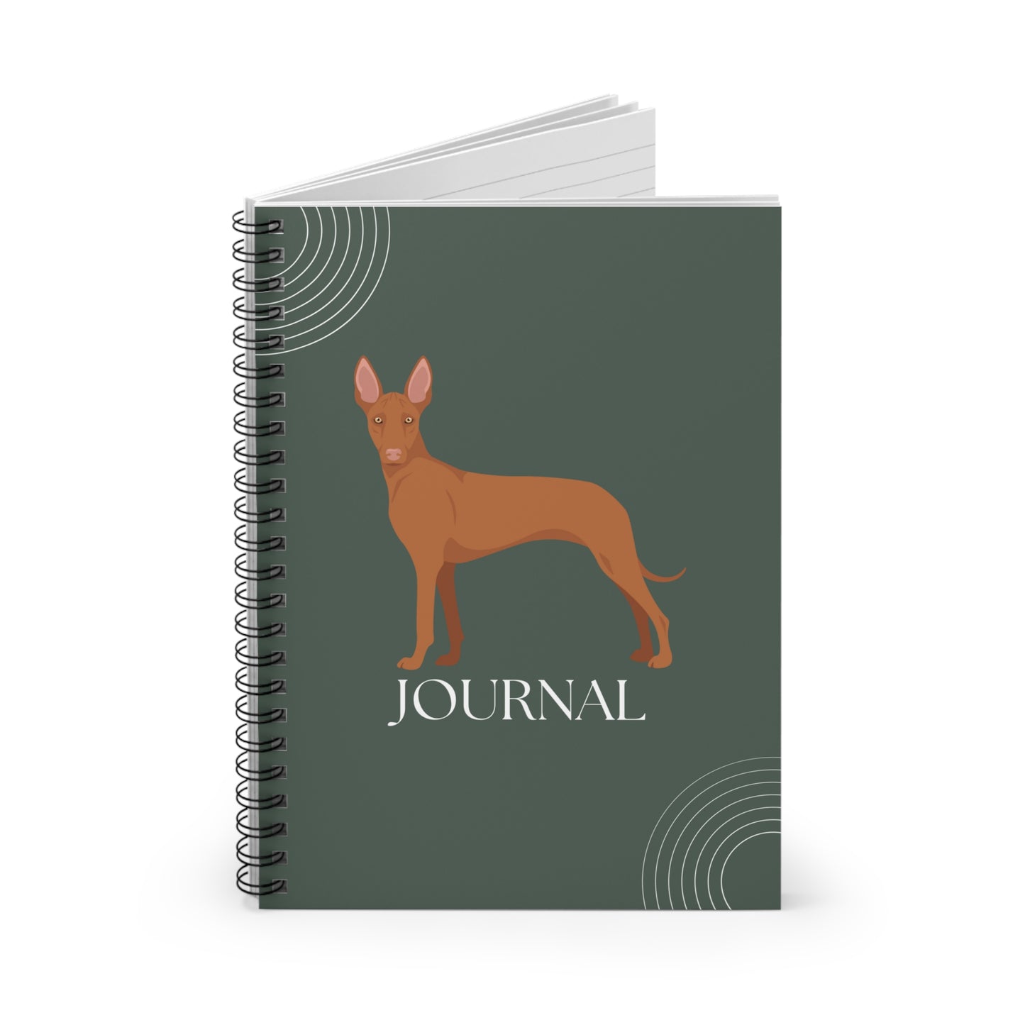 Pharaoh Hound College Ruled Spiral Notebook