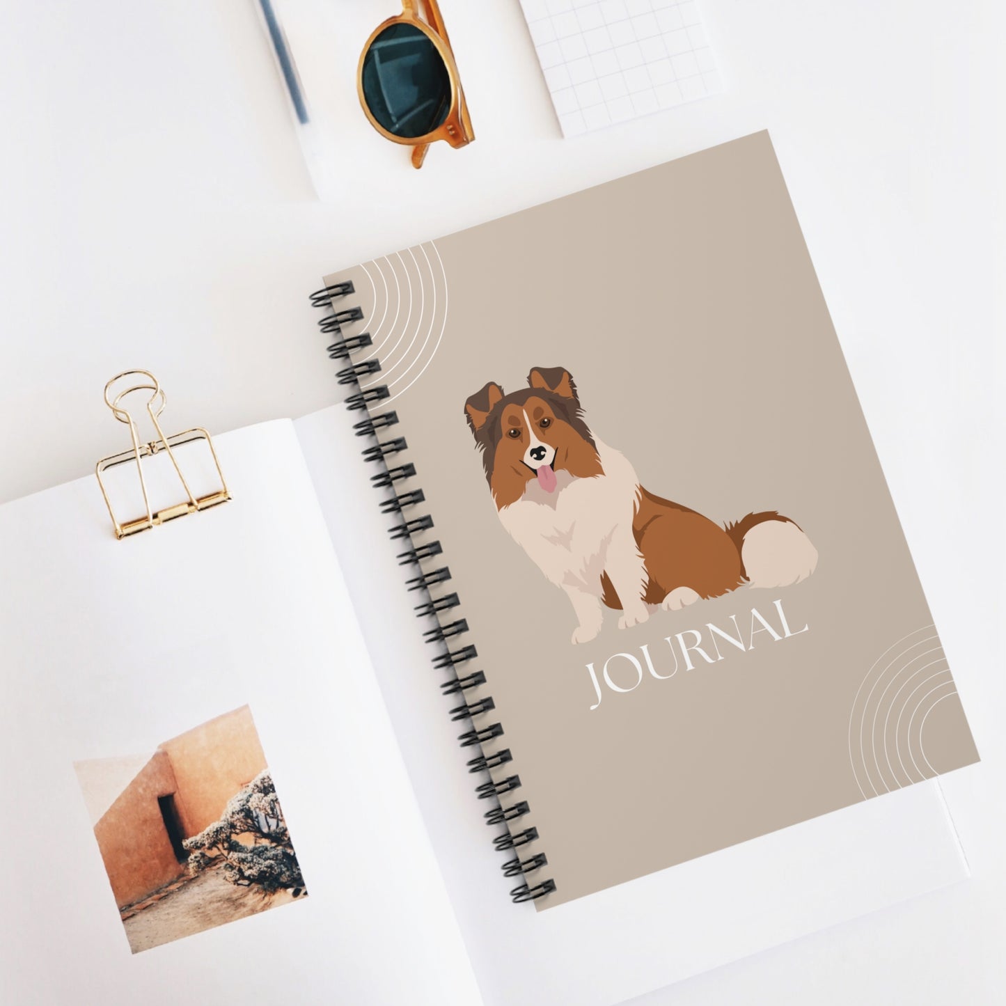 Shetland Sheepdog College Ruled Spiral Notebook