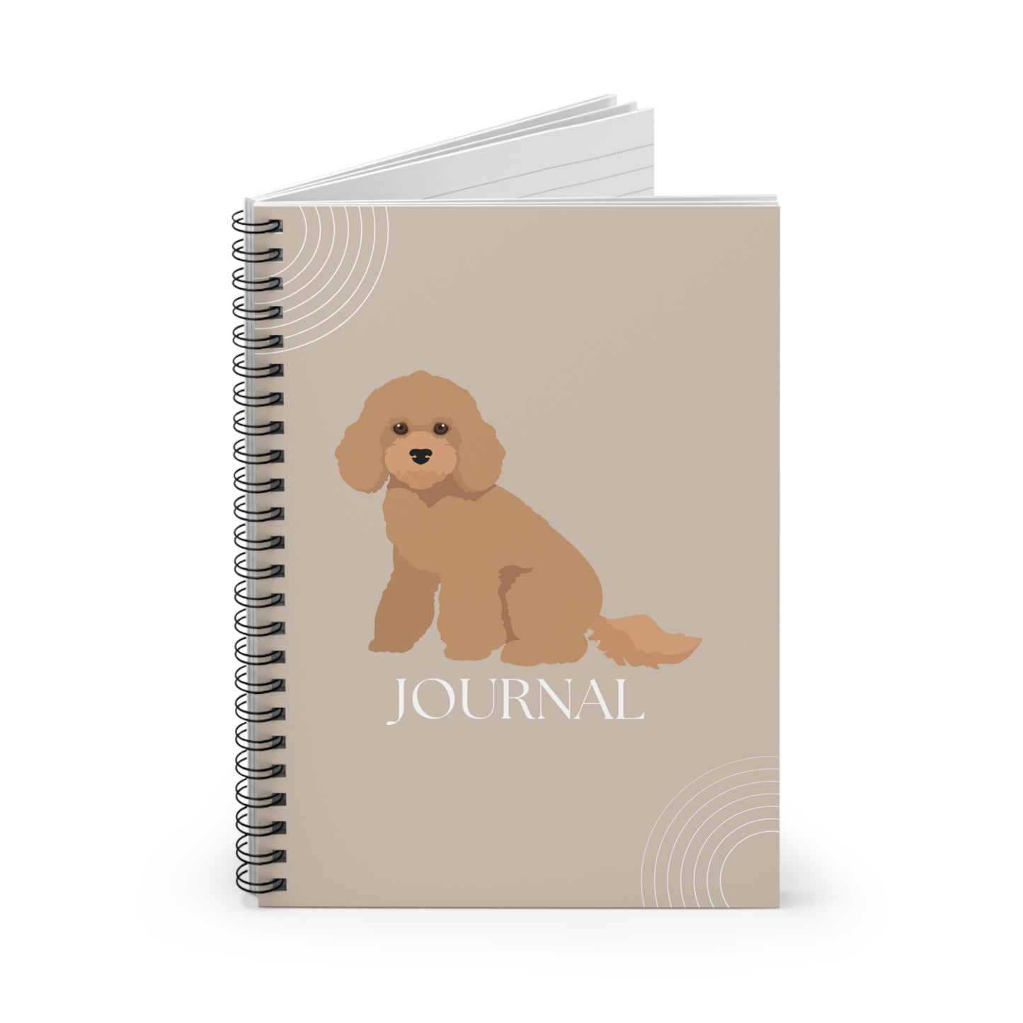 Toy Poodle College Ruled Spiral Notebook