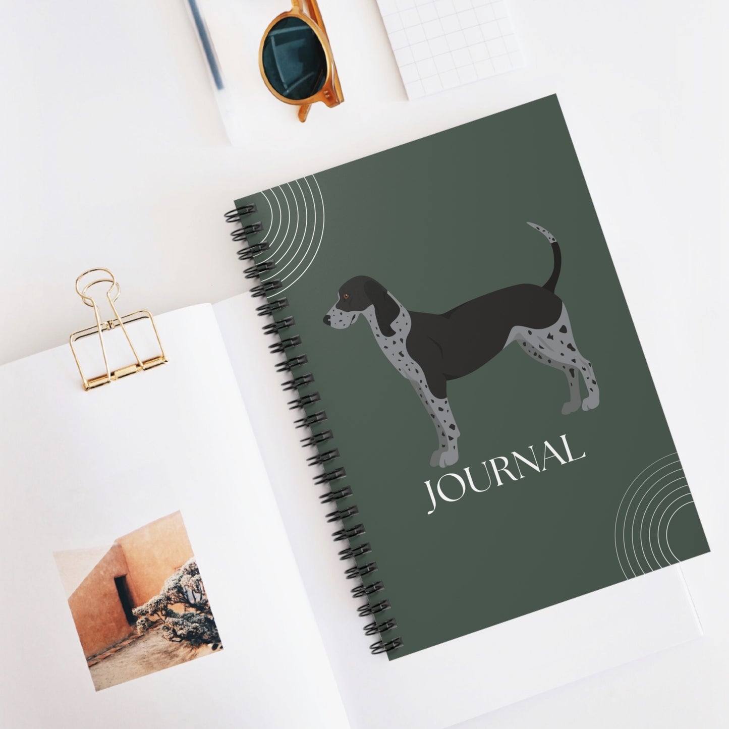 Bluetick Coonhound College Ruled Spiral Notebook