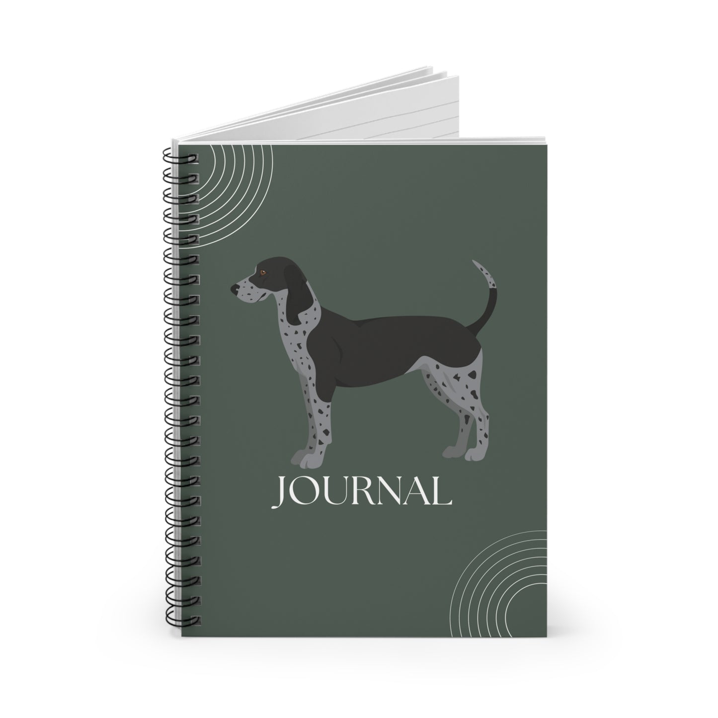 Bluetick Coonhound College Ruled Spiral Notebook