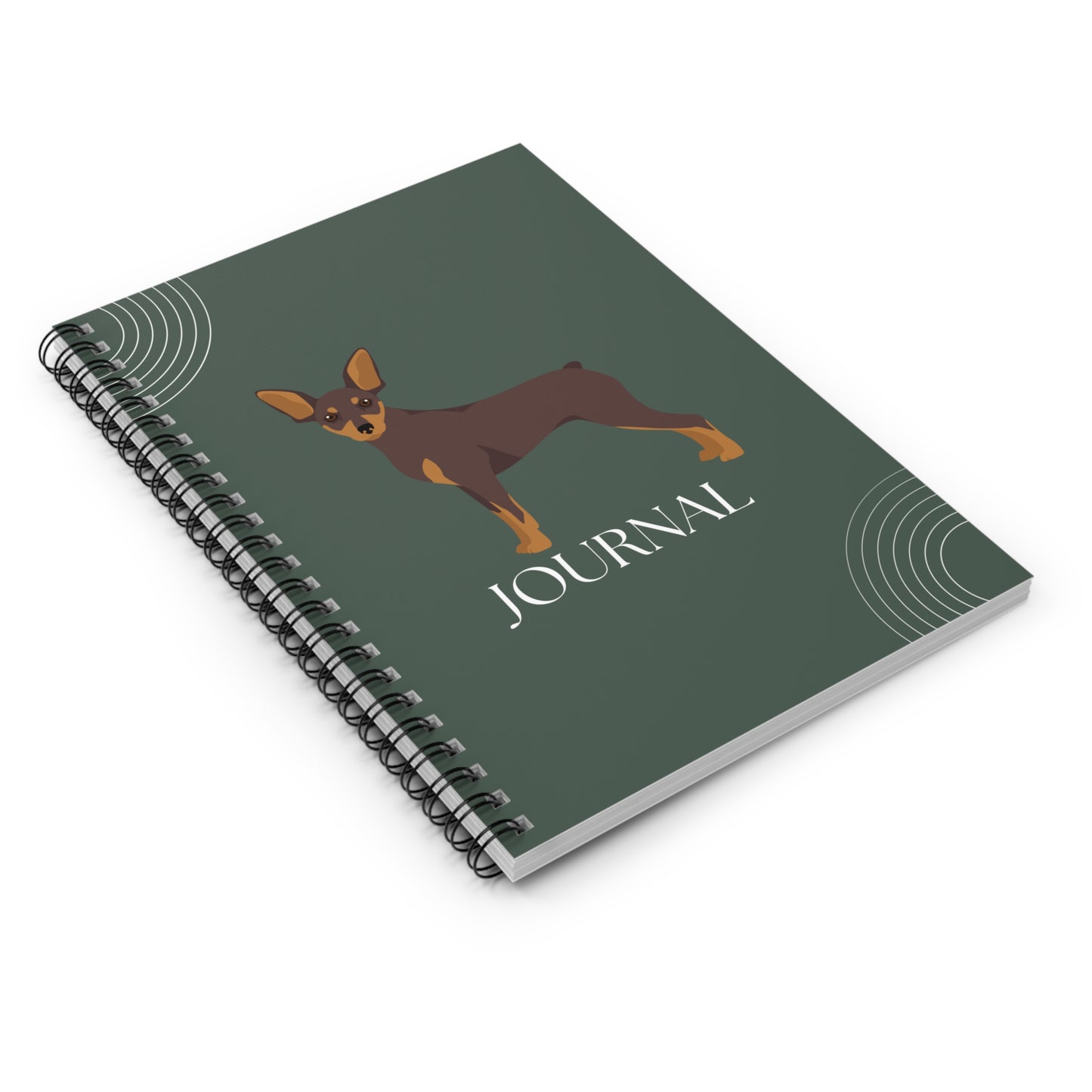 Miniature Pinscher College Ruled Spiral Notebook