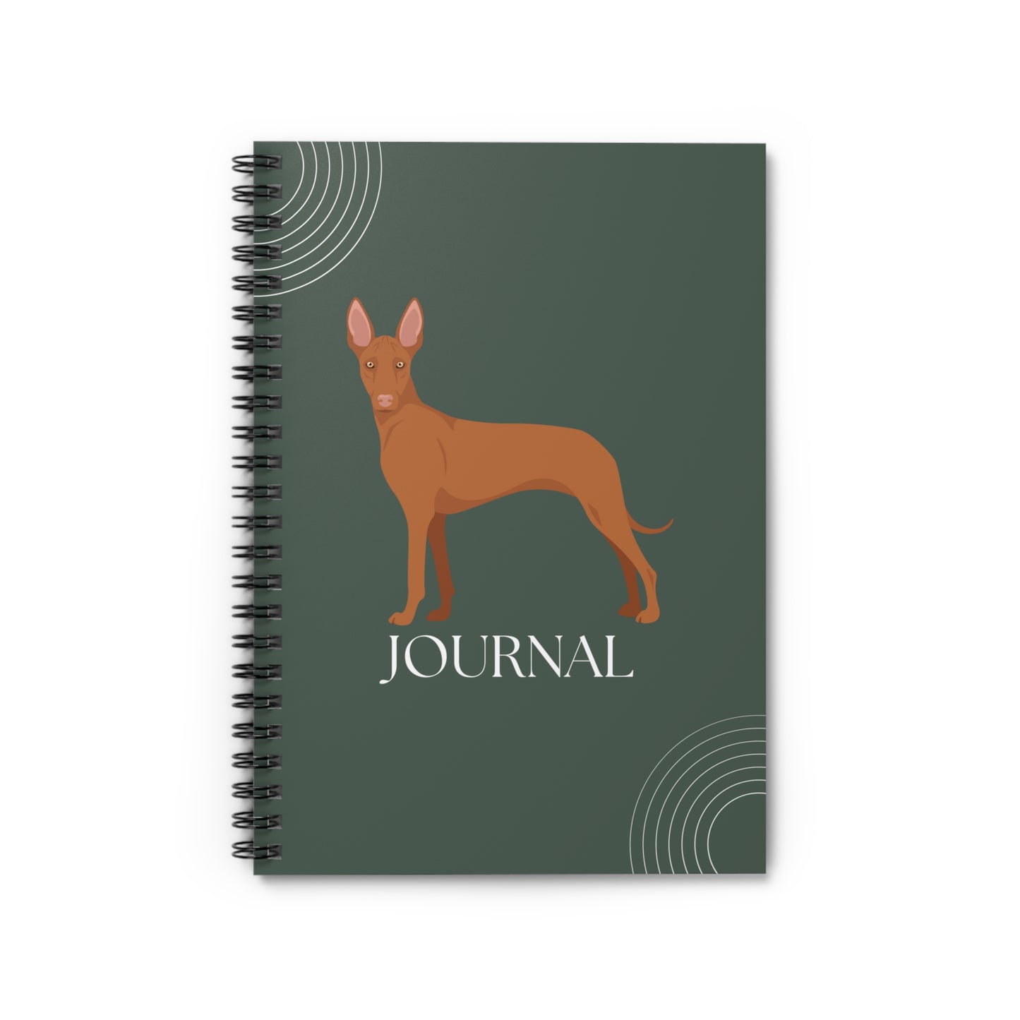 Pharaoh Hound College Ruled Spiral Notebook