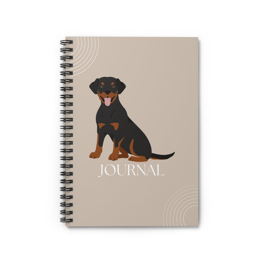 Rottweiler College Ruled Spiral Notebook