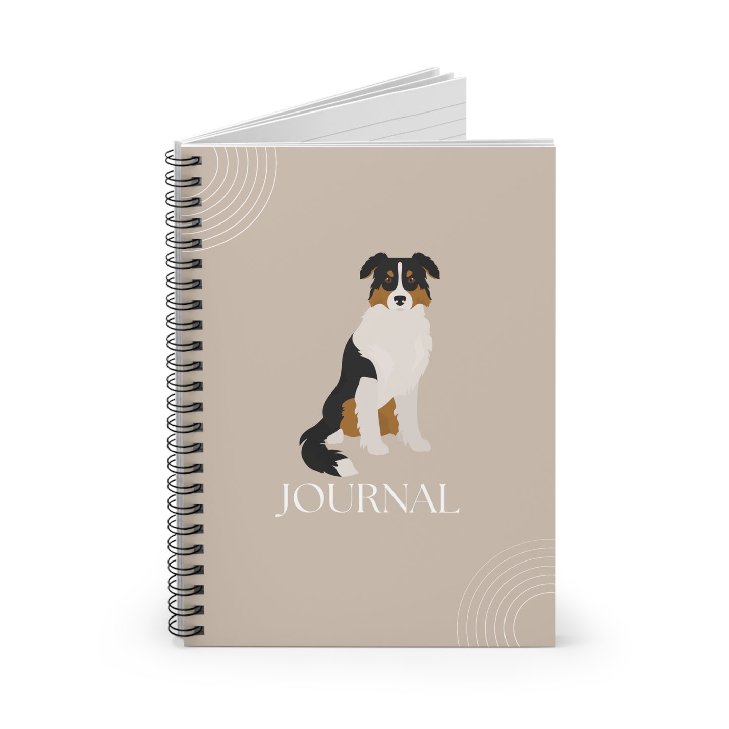 Australian Shepherd College Ruled Spiral Notebook