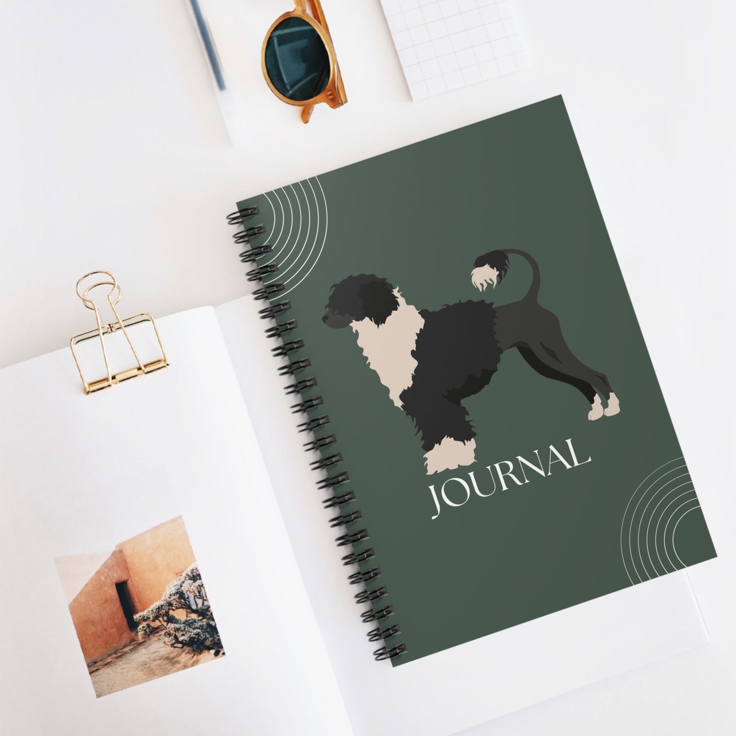 Portuguese Water Dog College Ruled Spiral Notebook