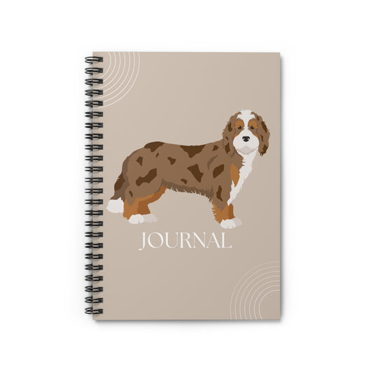 Bernedoodle College Ruled Spiral Notebook