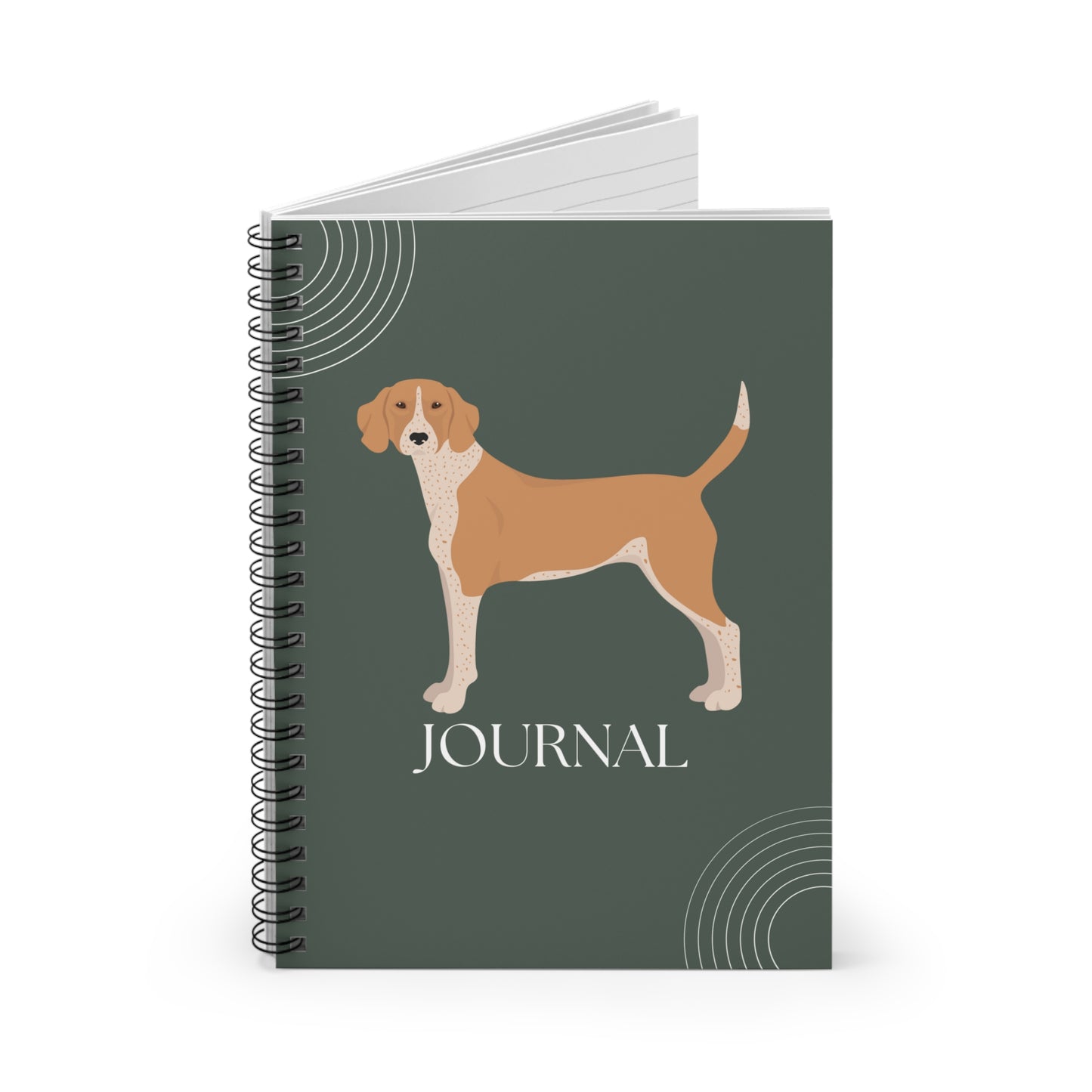 American English Coonhound College Ruled Spiral Notebook