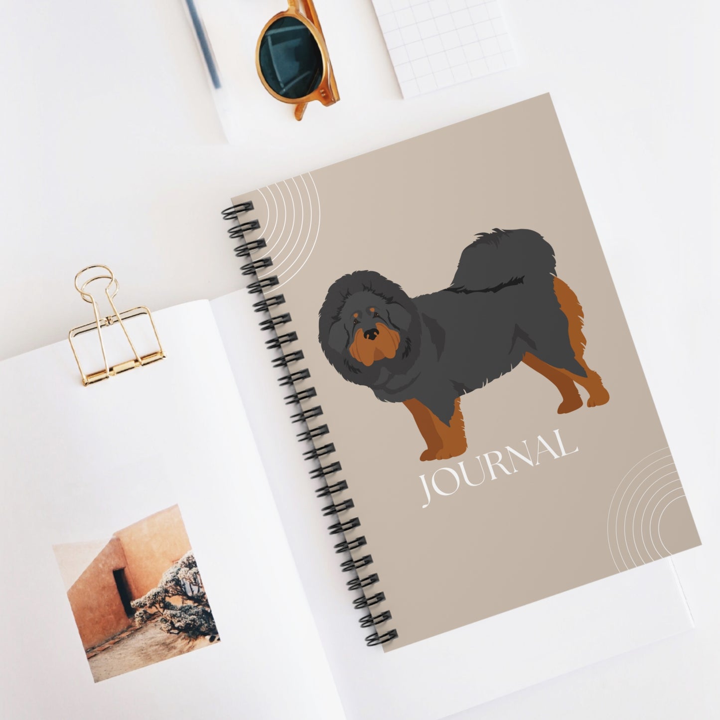 Tibetan Mastiff College Ruled Spiral Notebook