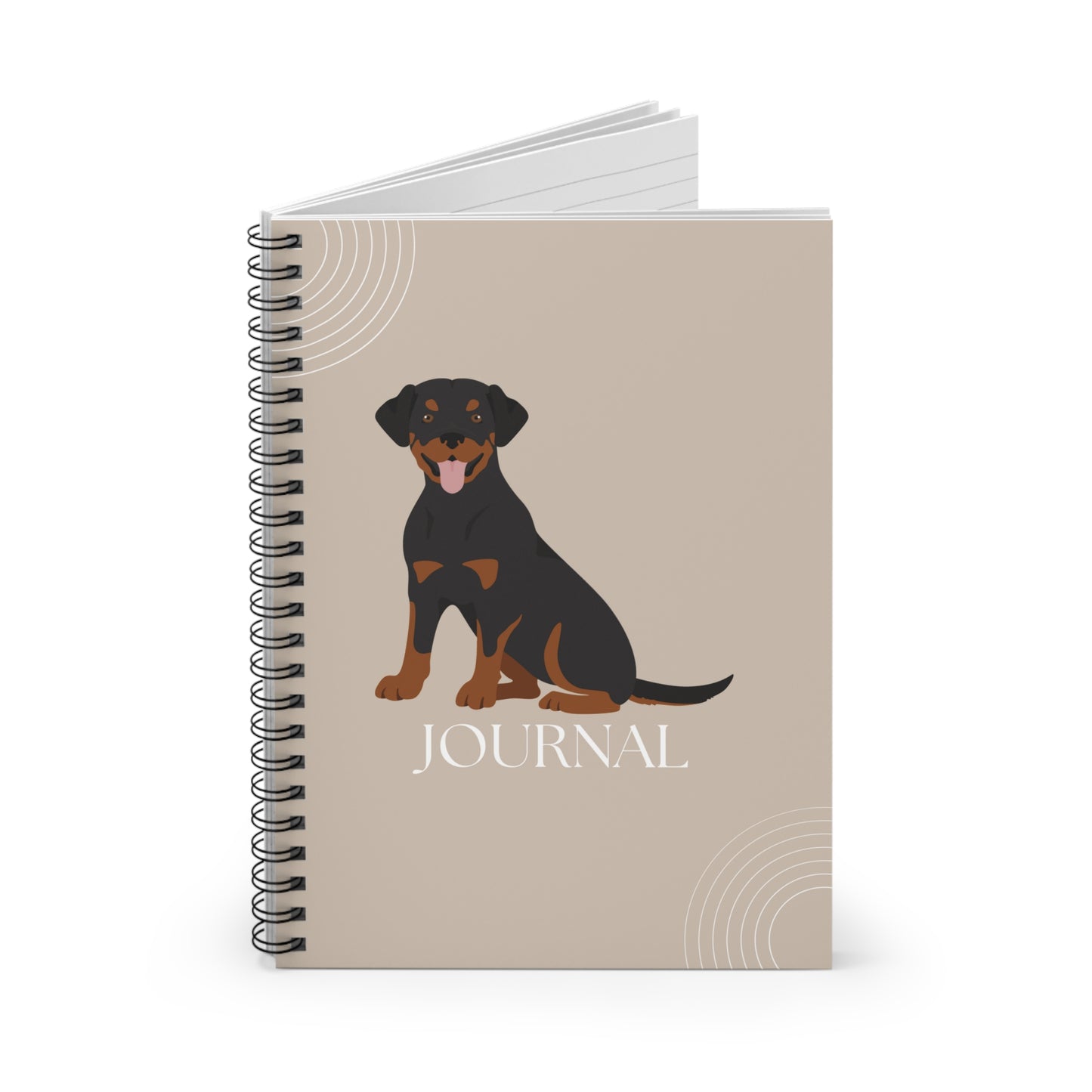 Rottweiler College Ruled Spiral Notebook