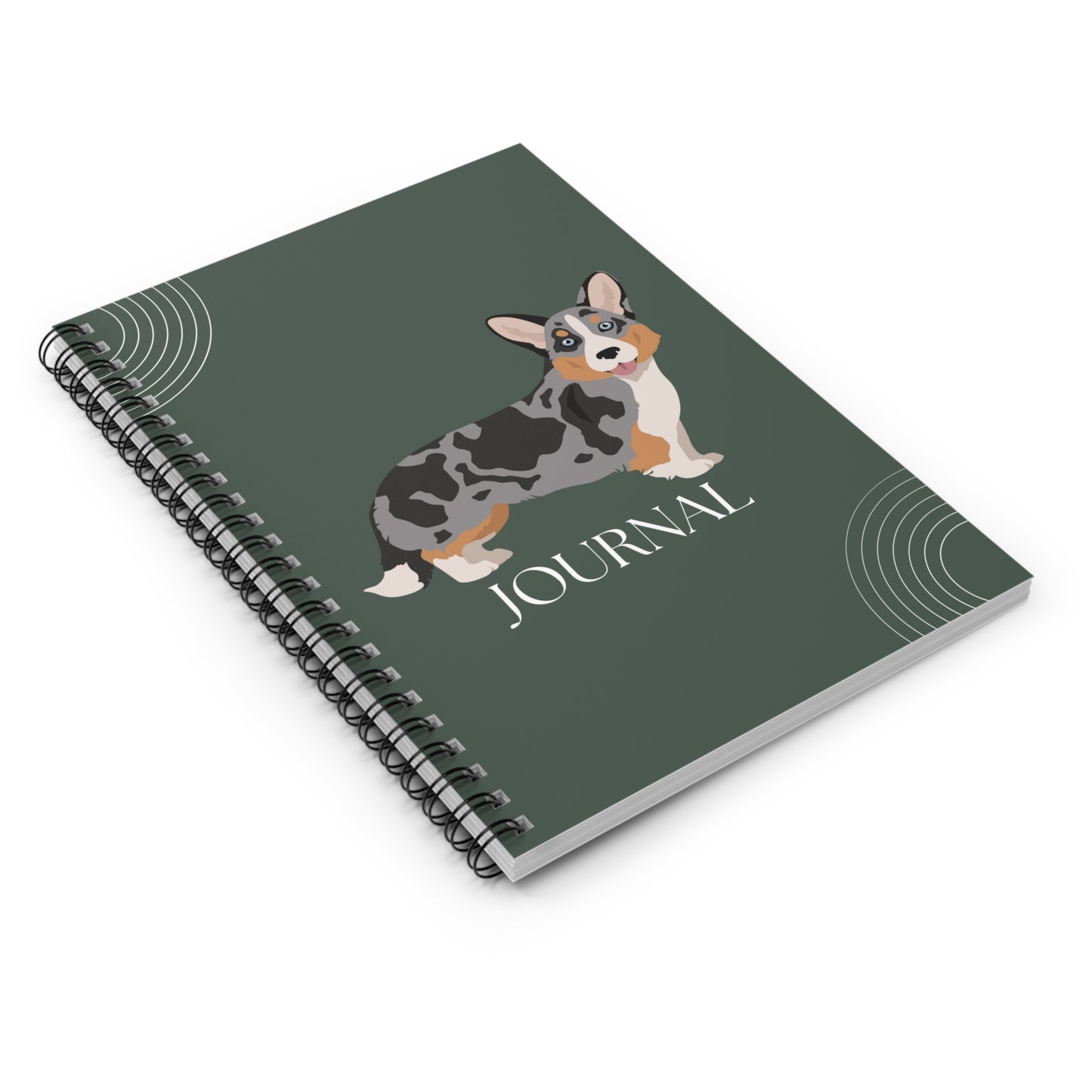 Cardigan Welsh Corgi College Ruled Spiral Notebook