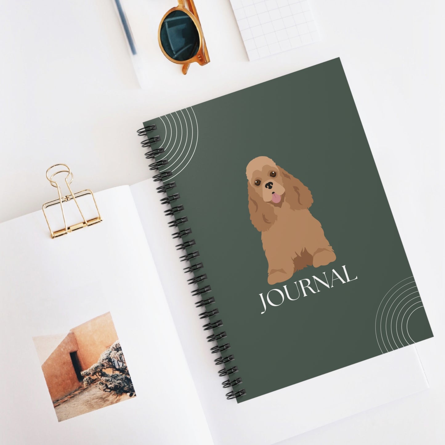 Cocker Spaniel College Ruled Spiral Notebook