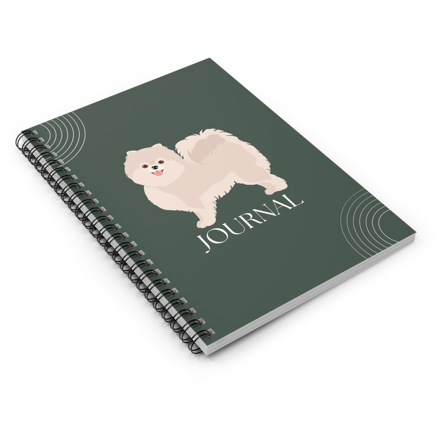 Pomeranian College Ruled Spiral Notebook