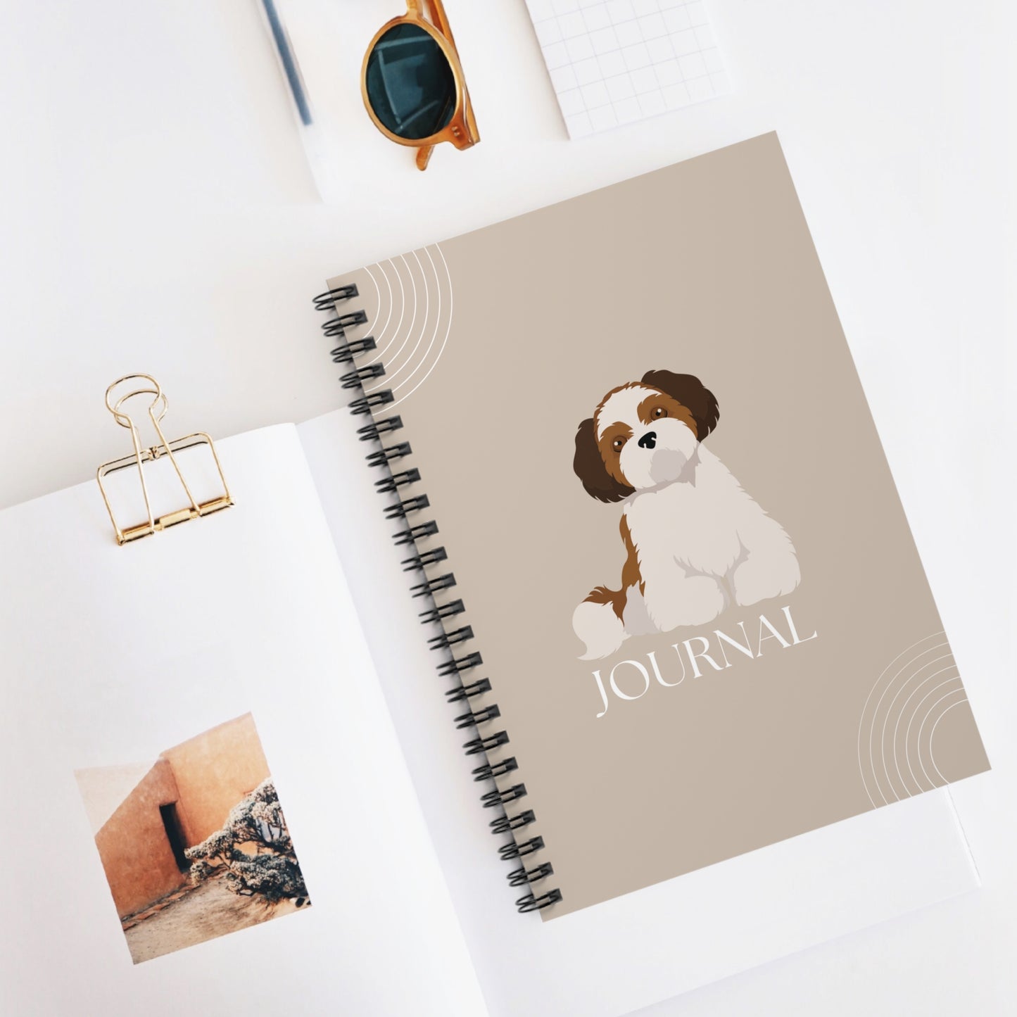 Shih Tzu College Ruled Spiral Notebook