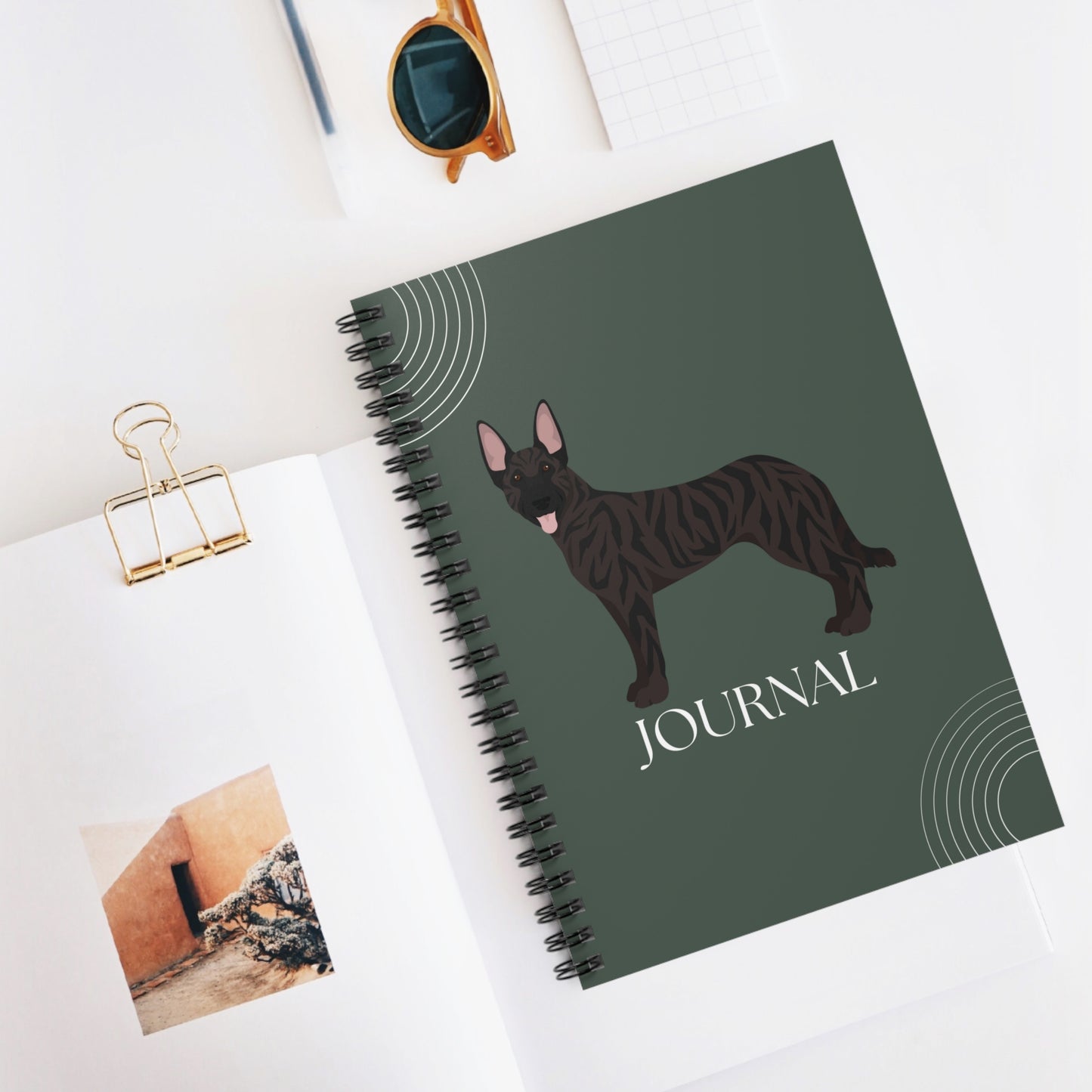 Dutch Shepherd College Ruled Spiral Notebook