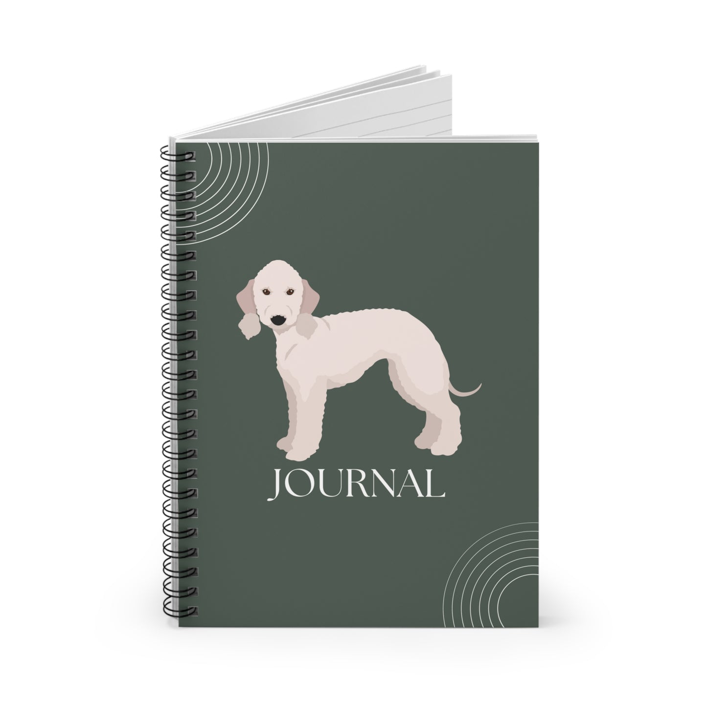 Bedlington Terrier College Ruled Spiral Notebook