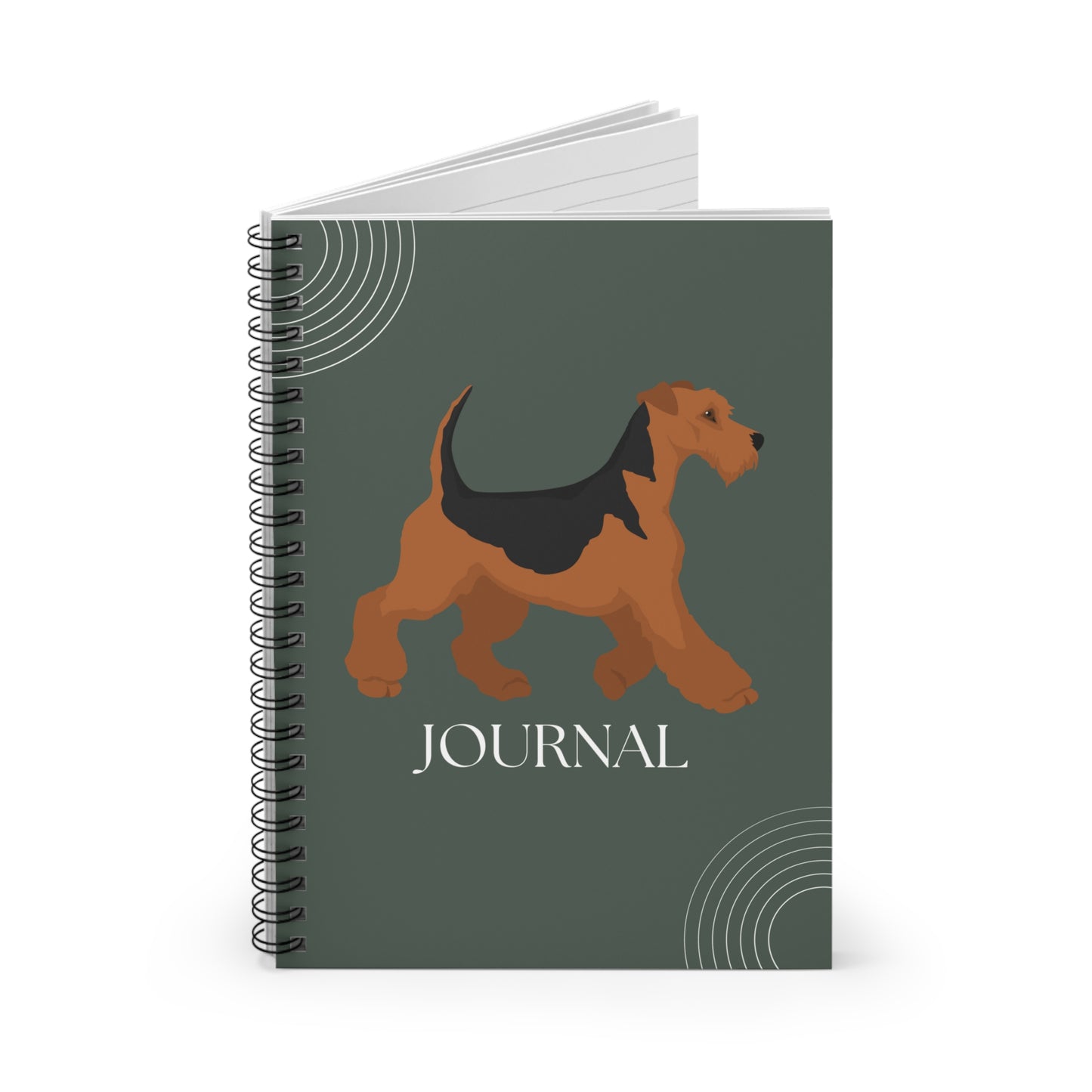 Airedale Terrier College Ruled Spiral Notebook