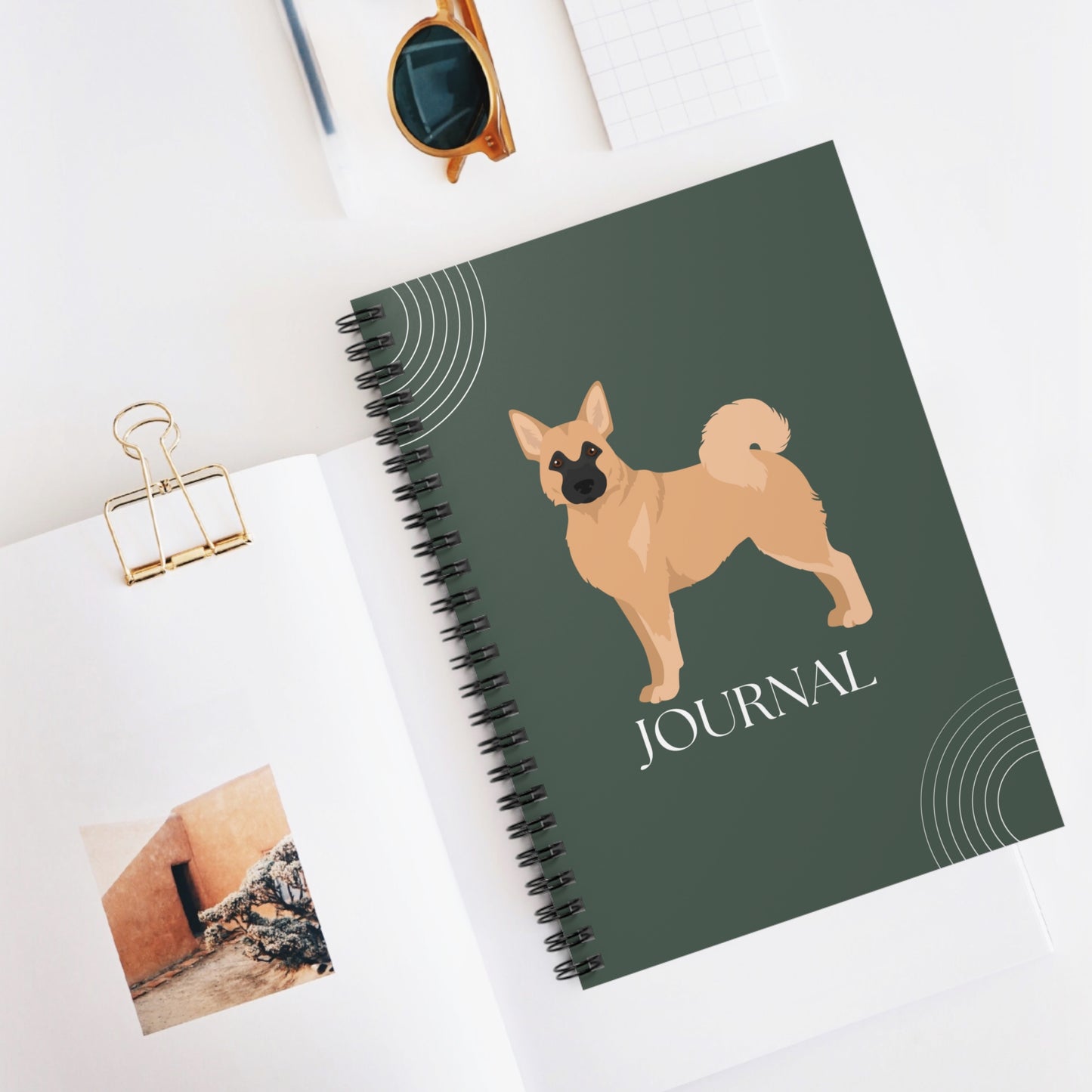 Norwegian Buhund College Ruled Spiral Notebook