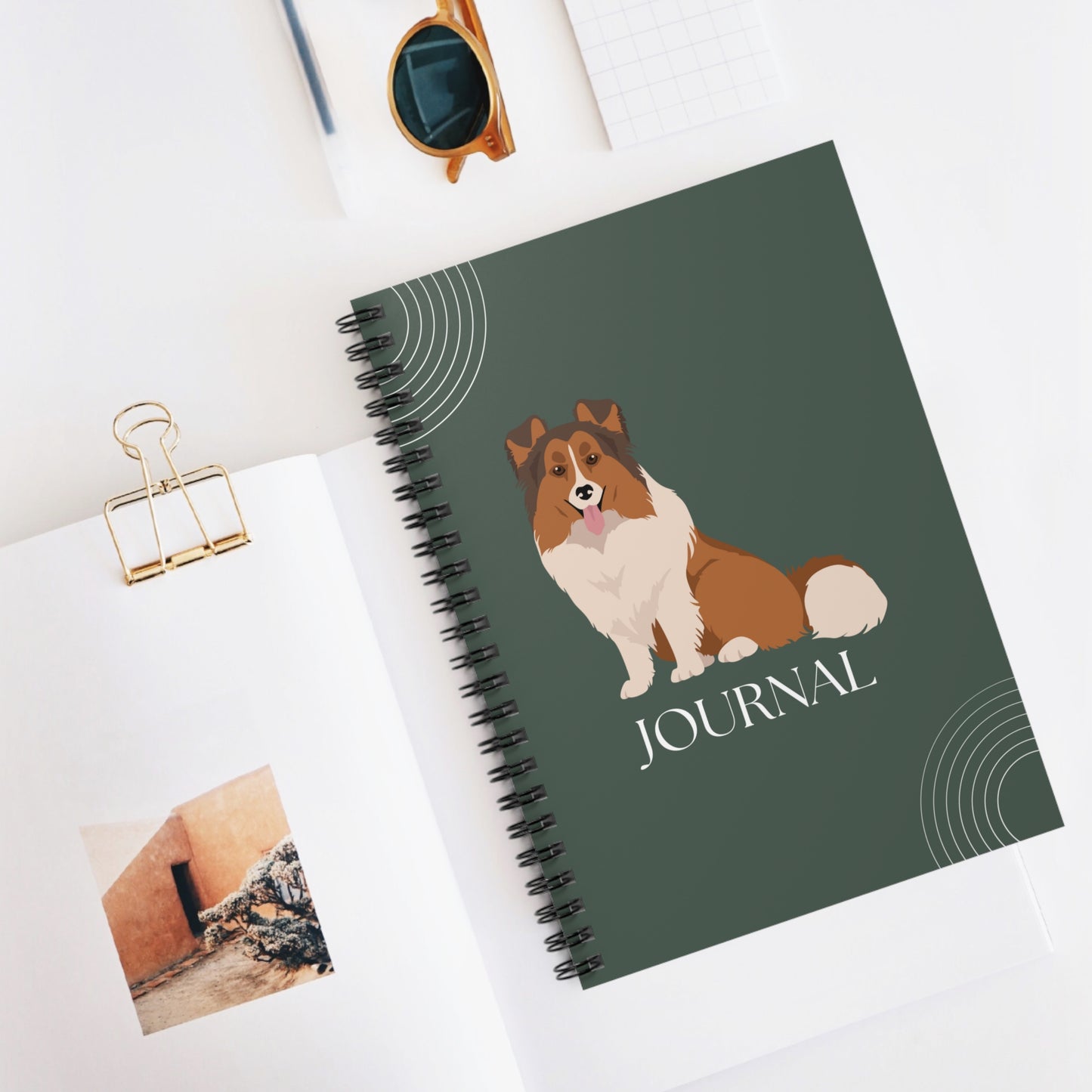 Shetland Sheepdog College Ruled Spiral Notebook